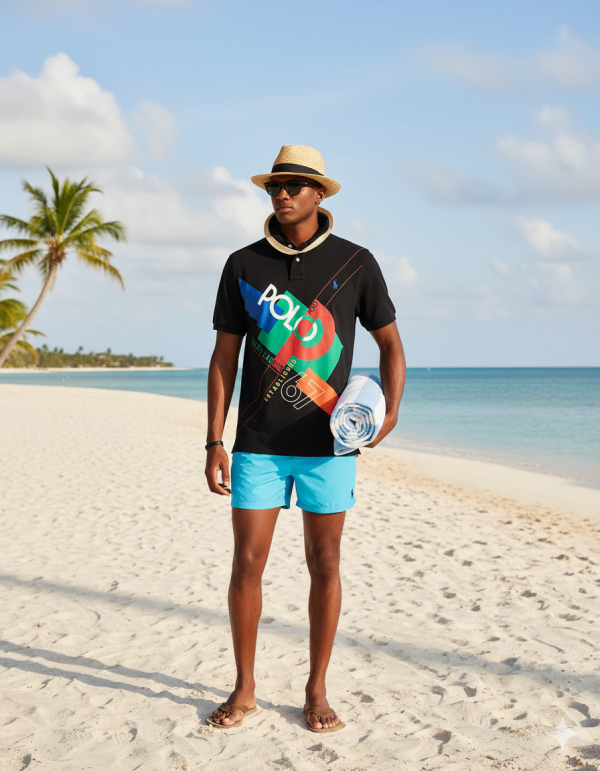 Polo Ralph Lauren Graphic Black Polo - Image 3