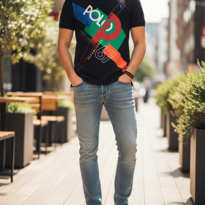 Polo Ralph Lauren Graphic Black Polo