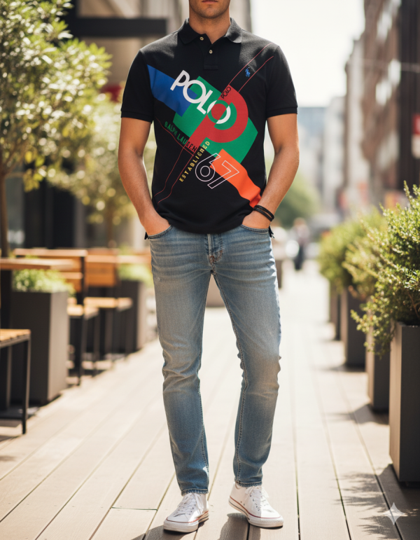 Polo Ralph Lauren Graphic Black Polo